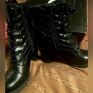 G by Guess, Black Combat Boots